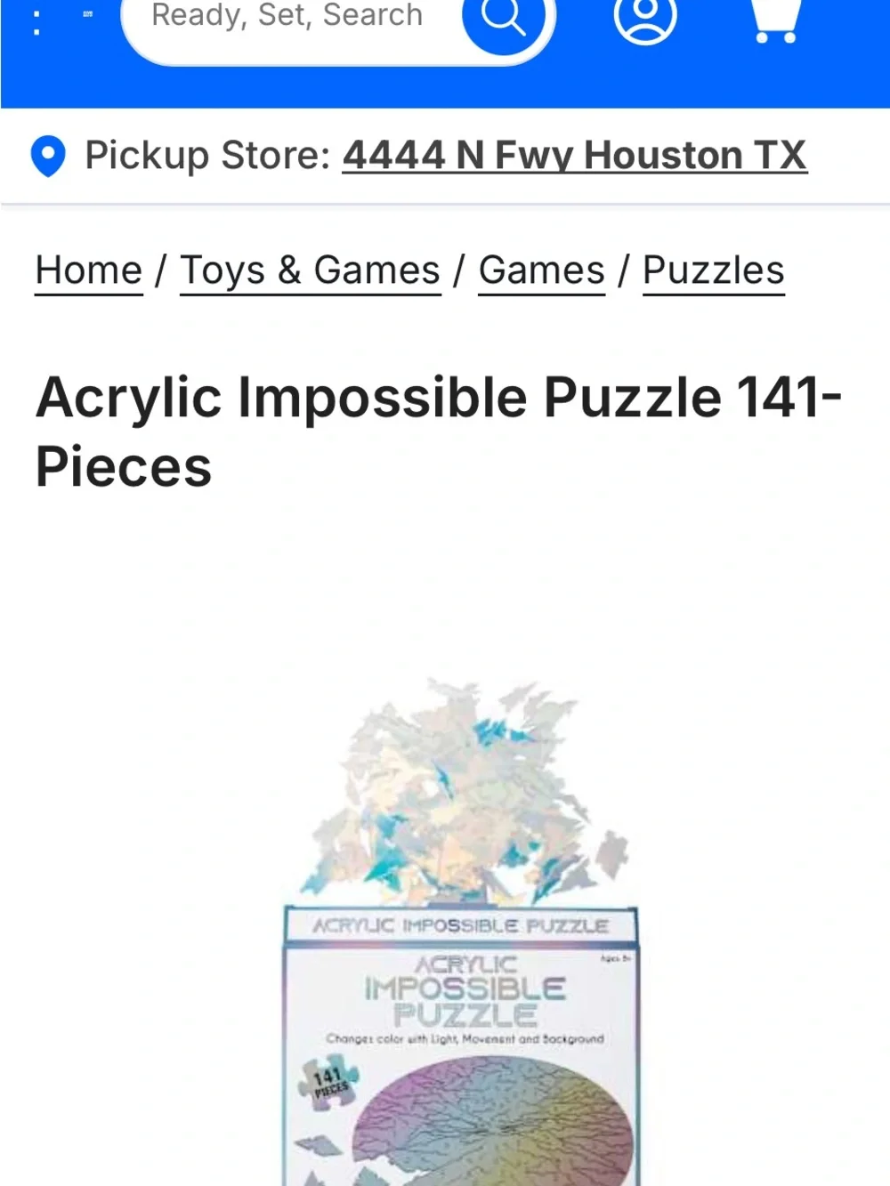 Acrylic Impossible Puzzle - Iridescent 141-Piece Puzzle NEW unopened